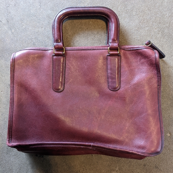 Vintage Coach NYC Slim Satchel #9430 in Burgundy - Picture 1 of 2